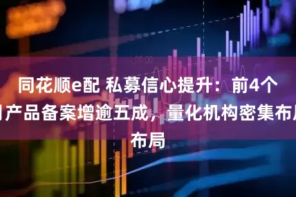 同花顺e配 私募信心提升：前4个月产品备案增逾五成，量化机构密集布局